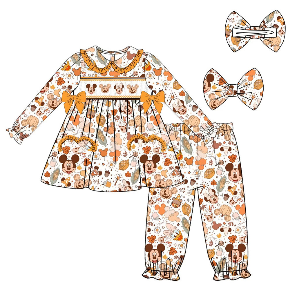 PRE ORDER Girls Halloween Smock Pjs