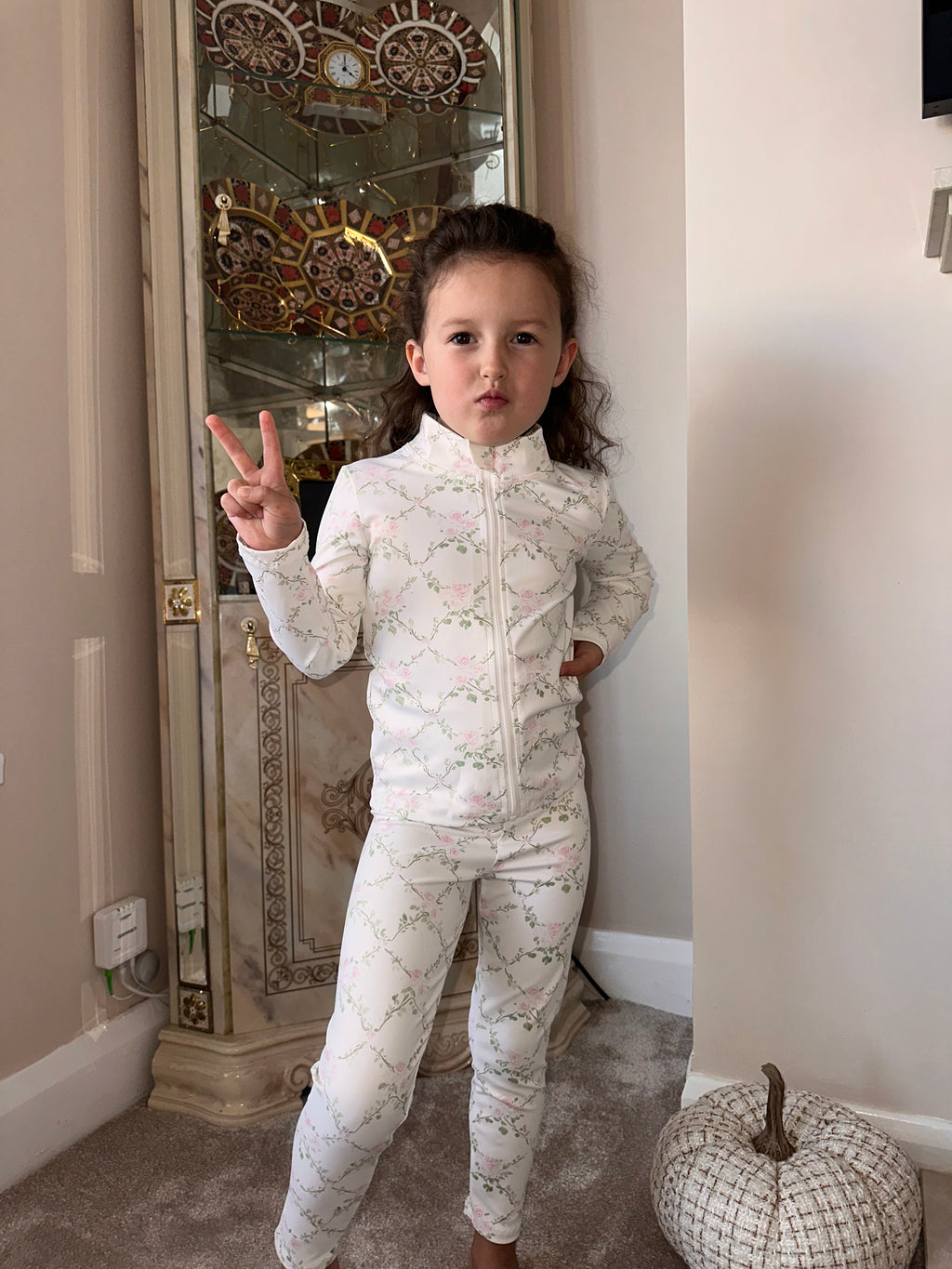 Girls Vintage Floral Gym Set