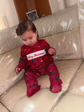 PRE ORDER Girls Christmas Smocked Baby grow