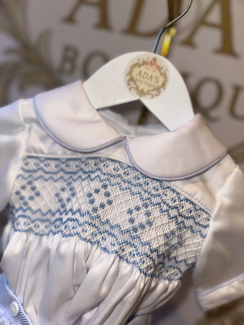 Baby Blue Boys Smock Suit