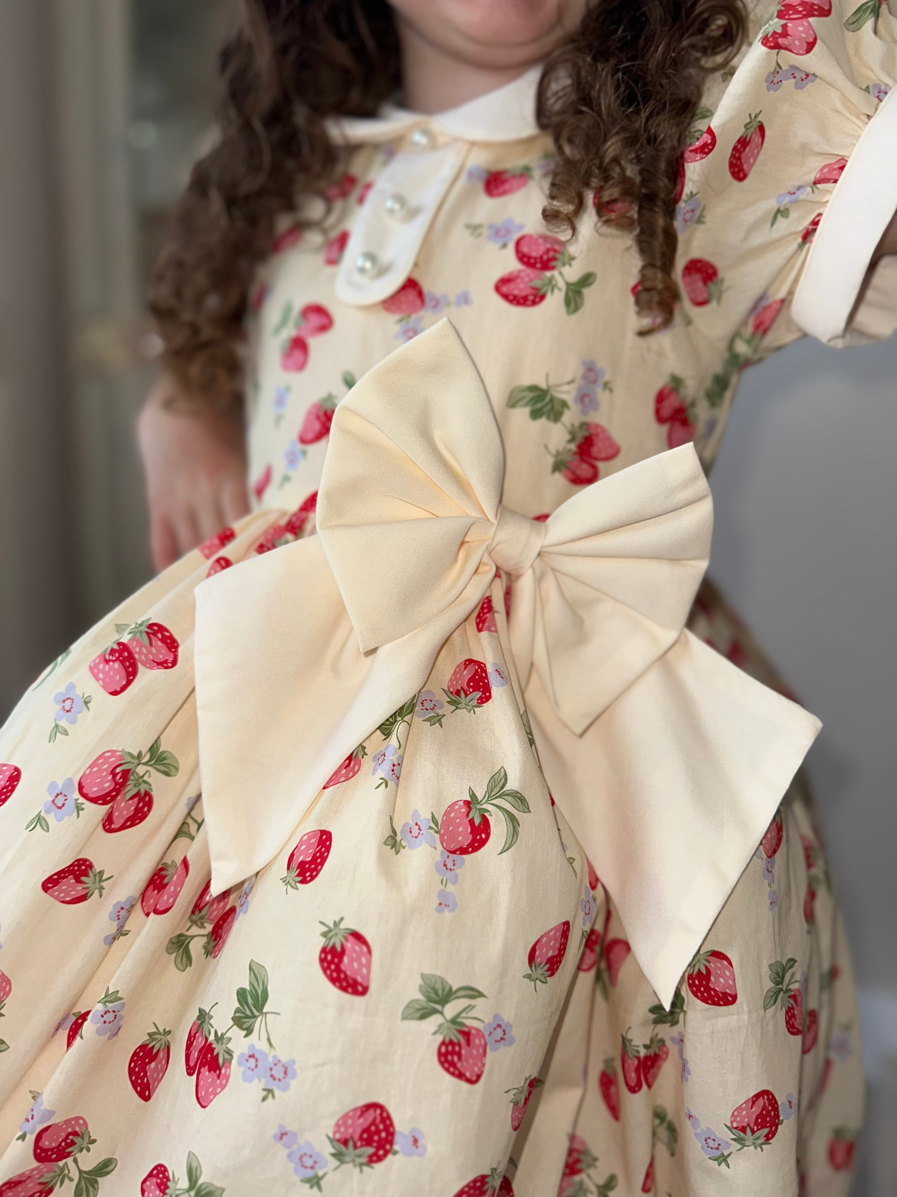 Girls Strawberry Classic Dress