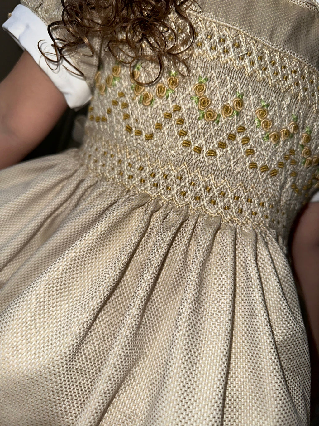 Beige Smock Dress