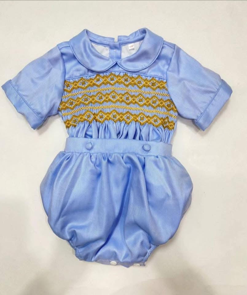 Boys Blue & Gold Smock